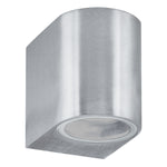 Searchlight Electric Eiffel Outdoor Wall Light - Satin Silver, Clear & Frosted 8008-1SS-LED