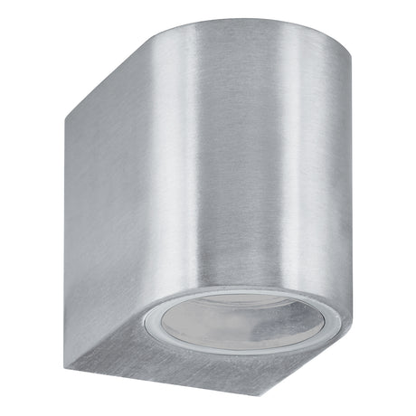 Searchlight Electric Eiffel Outdoor Wall Light - Satin Silver, Clear & Frosted 8008-1SS-LED