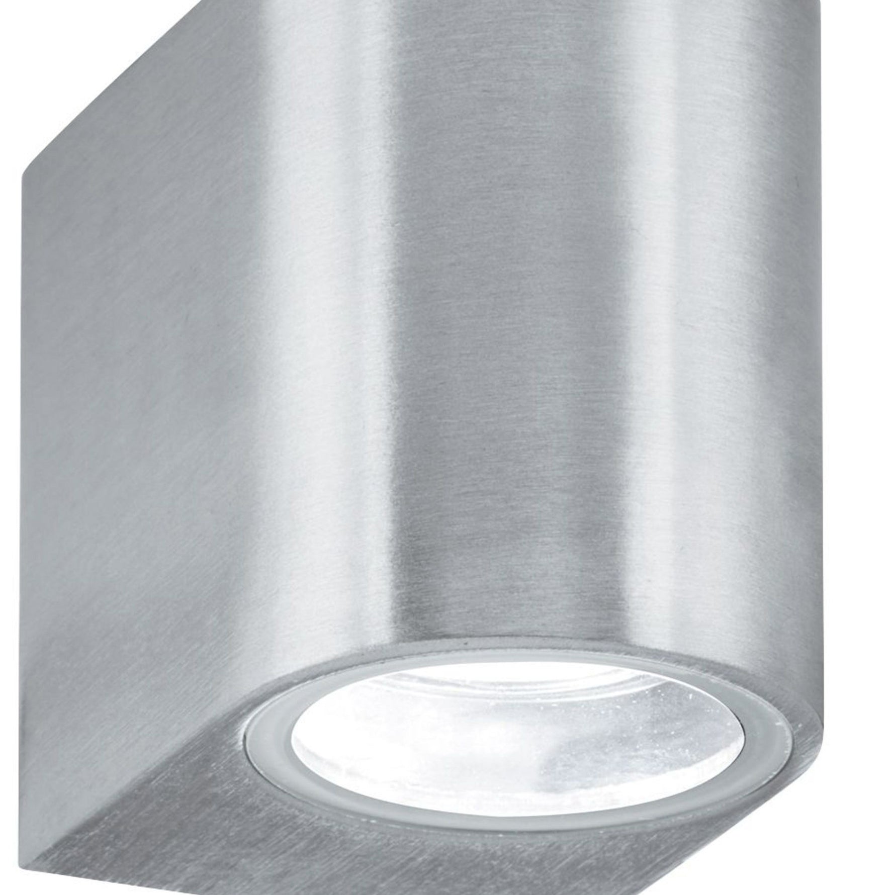 Searchlight Electric Eiffel Outdoor Wall Light - Satin Silver, Clear & Frosted 8008-1SS-LED