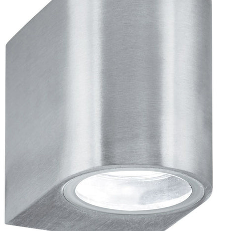Searchlight Electric Eiffel Outdoor Wall Light - Satin Silver, Clear & Frosted 8008-1SS-LED