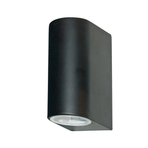 Searchlight Electric Eiffel Outdoor Wall Light-Black Metal, Clear & Frosted Glass 8008-2BK-LED