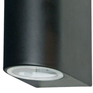 Searchlight Electric Eiffel Outdoor Wall Light-Black Metal, Clear & Frosted Glass 8008-2BK-LED
