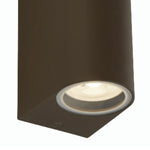 Searchlight Electric Eiffel Outdoor 2Lt Wall Light- Rustic Brown, Clear & Frosted 8008-2RUS-LED