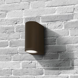 Searchlight Electric Eiffel Outdoor 2Lt Wall Light- Rustic Brown, Clear & Frosted 8008-2RUS-LED