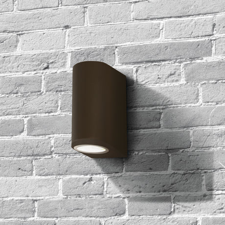 Searchlight Electric Eiffel Outdoor 2Lt Wall Light- Rustic Brown, Clear & Frosted 8008-2RUS-LED