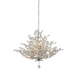 Bouquet  11Lt Pendant - Chrome Metal & Crystal