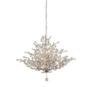 Bouquet  11Lt Pendant - Chrome Metal & Crystal