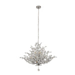 Searchlight Electric Bouquet  11Lt Pendant - Chrome Metal & Crystal 8011-11CC
