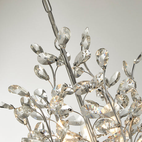 Searchlight Electric Bouquet  11Lt Pendant - Chrome Metal & Crystal 8011-11CC