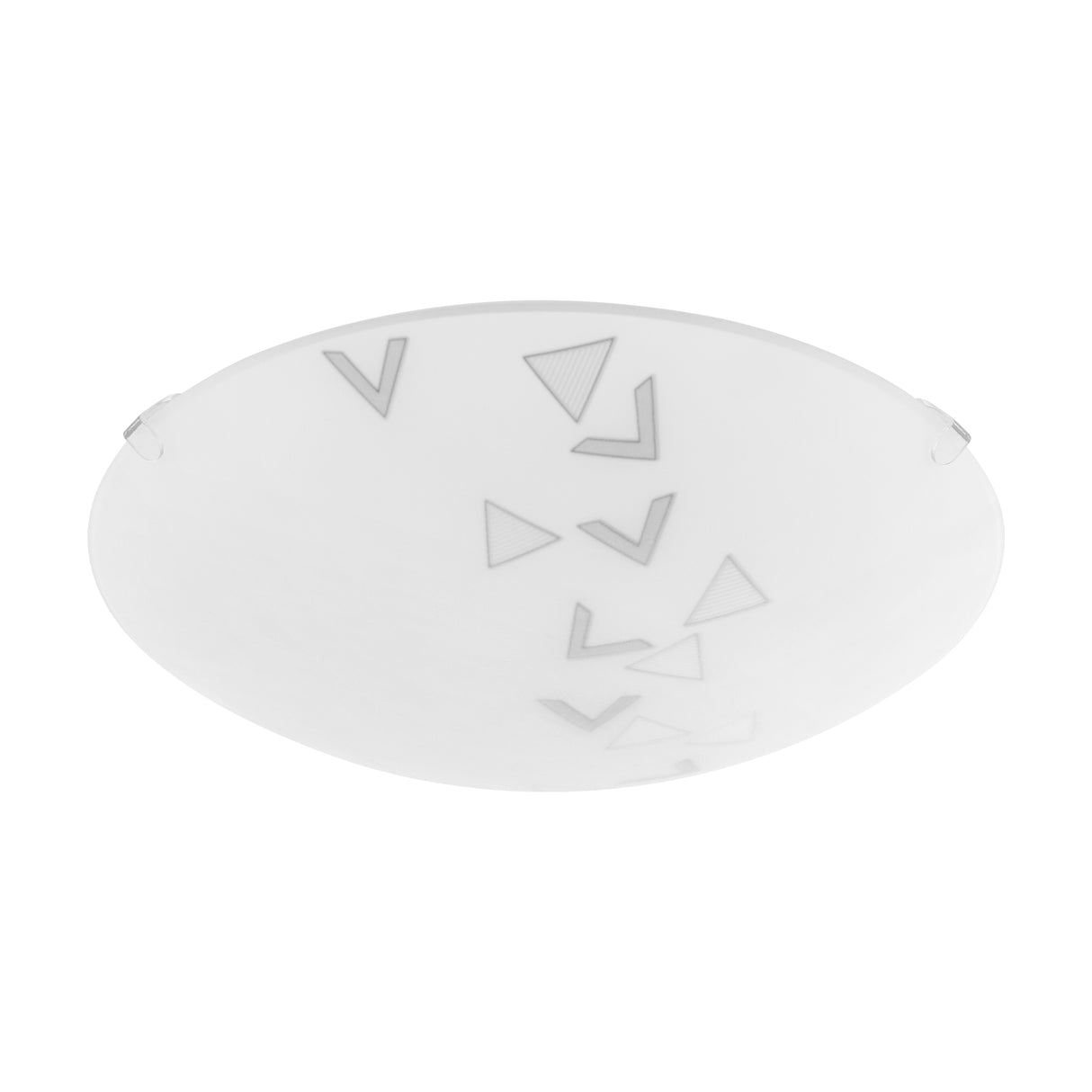 Eglo EU Mars White Steel/Satin Glass Triangle Motif Ceiling Light