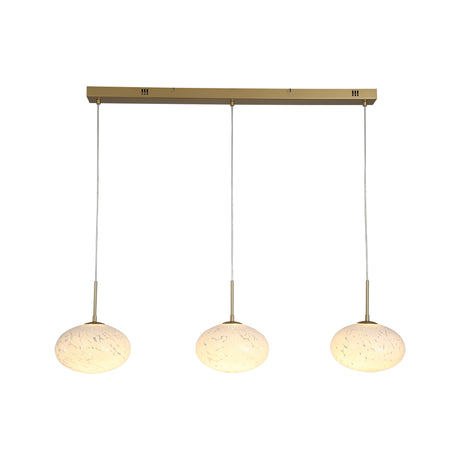 Confetti LED Bar Pendant - Gold Metal & Confetti Glass