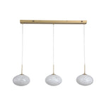 Searchlight Electric Confetti LED Bar Pendant - Gold Metal & Confetti Glass 80823-3GO