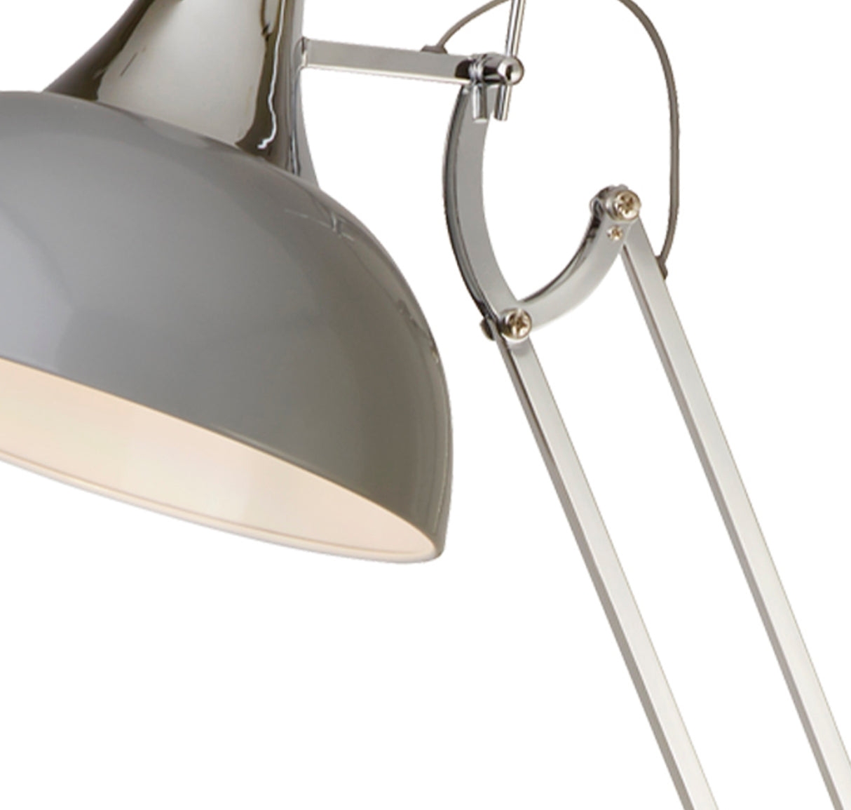 Searchlight Electric Goliath Task Lamp - Chrome & Grey Metal 8082GY