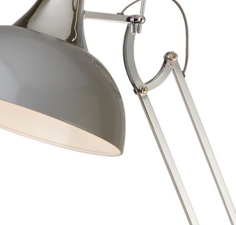 Searchlight Electric Goliath Task Lamp - Chrome & Grey Metal 8082GY