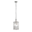 Victoria  2Lt Pendant  - Chrome Metal & Clear Crystal