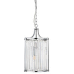 Searchlight Electric Victoria  2Lt Pendant  - Chrome Metal & Clear Crystal 8092-2CC