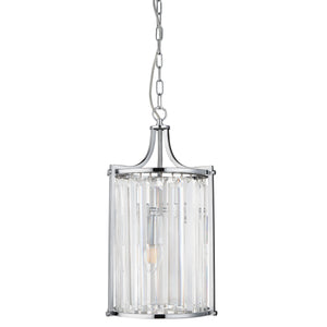 Searchlight Electric Victoria  2Lt Pendant  - Chrome Metal & Clear Crystal 8092-2CC