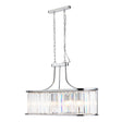 Victoria  5Lt Pendant - Chrome Metal & Clear Crystal