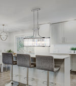 Searchlight Electric Victoria  5Lt Pendant - Chrome Metal & Clear Crystal 8095-5CC