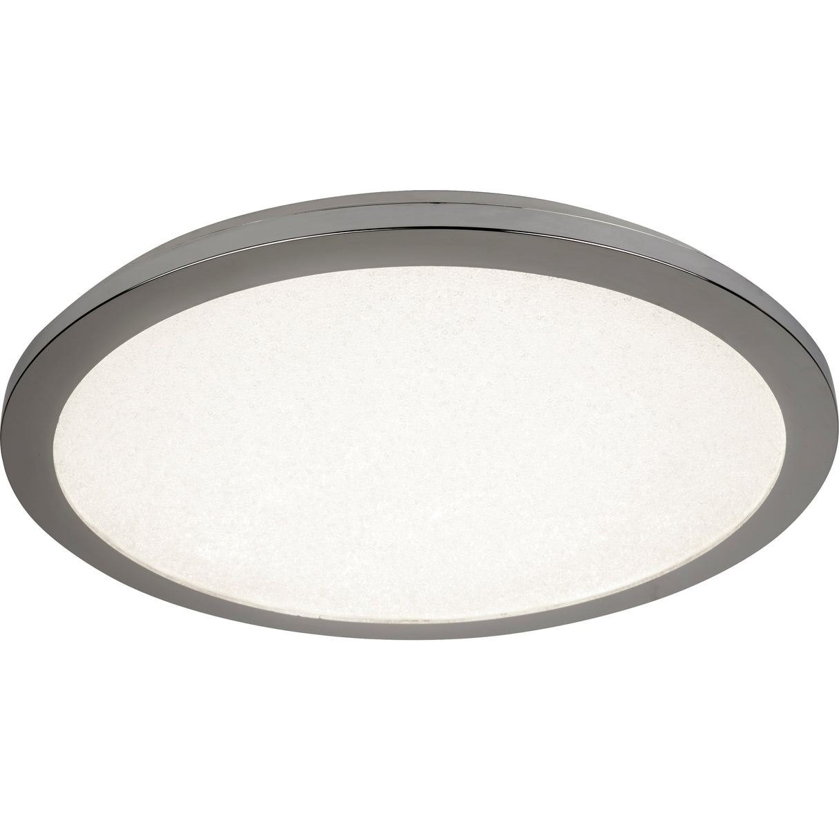 Scilly LED Flush - Chrome Metal & Crystal Sand