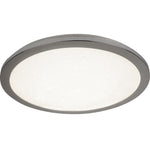 Scilly LED Flush - Chrome Metal & Crystal Sand