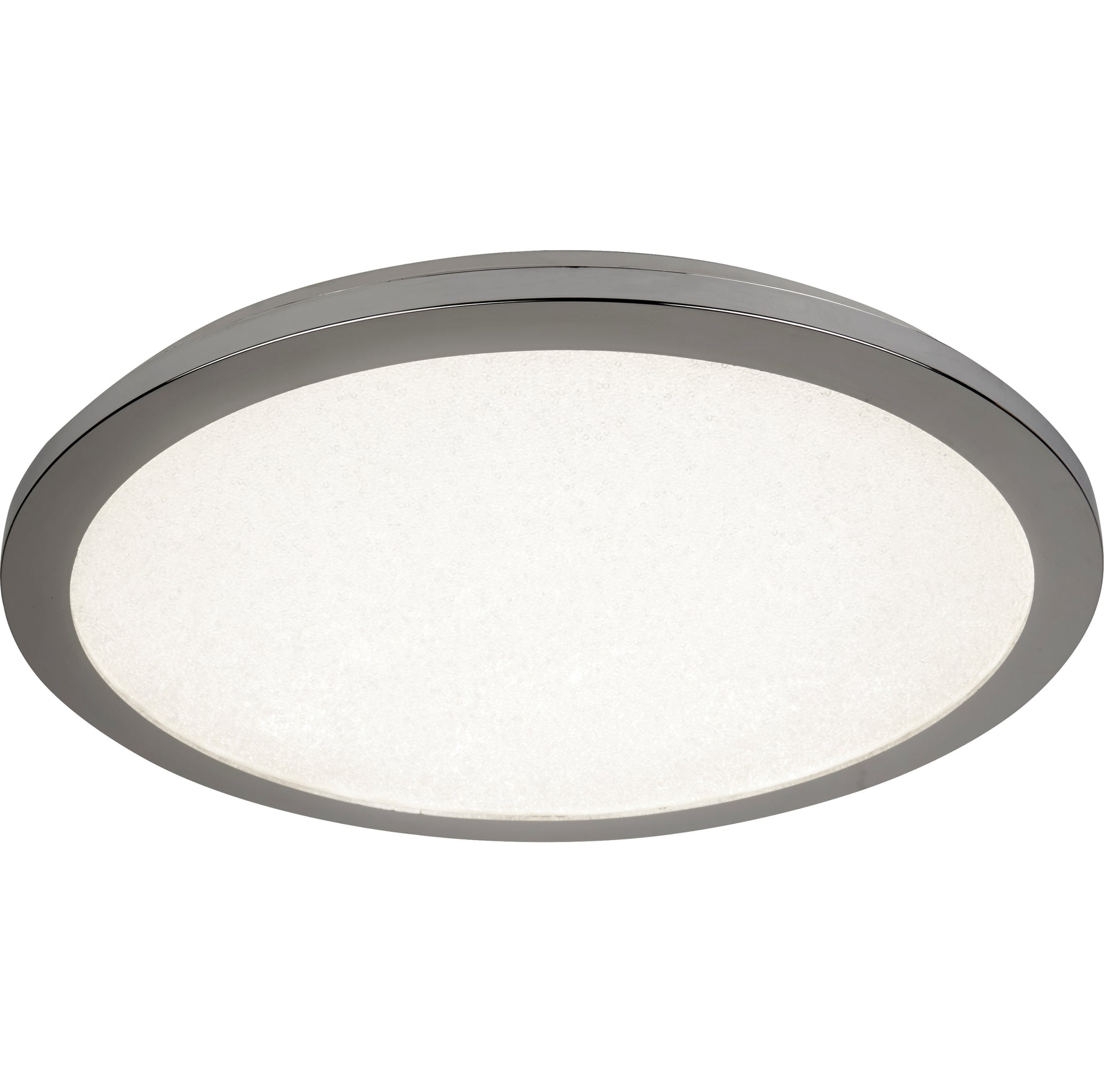 Scilly LED Flush - Chrome Metal & Crystal Sand