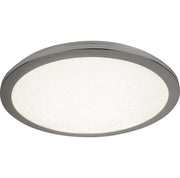 Scilly LED Flush - Chrome Metal & Crystal Sand