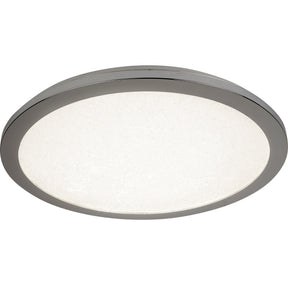 Scilly LED Flush - Chrome Metal & Crystal Sand