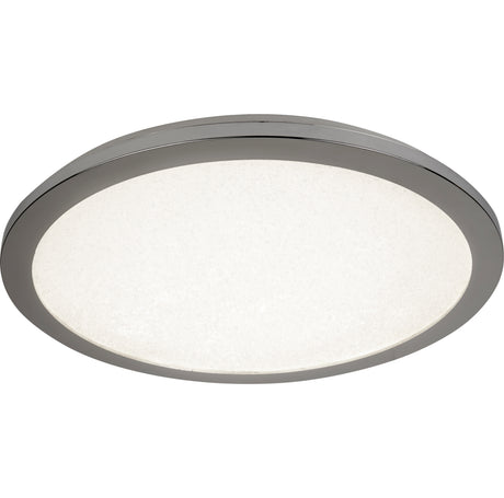 Scilly LED Flush - Chrome Metal & Crystal Sand