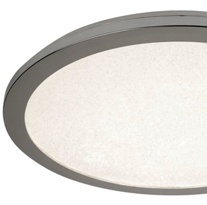 Searchlight Electric Scilly LED Flush - Chrome Metal & Crystal Sand 8100-30CC