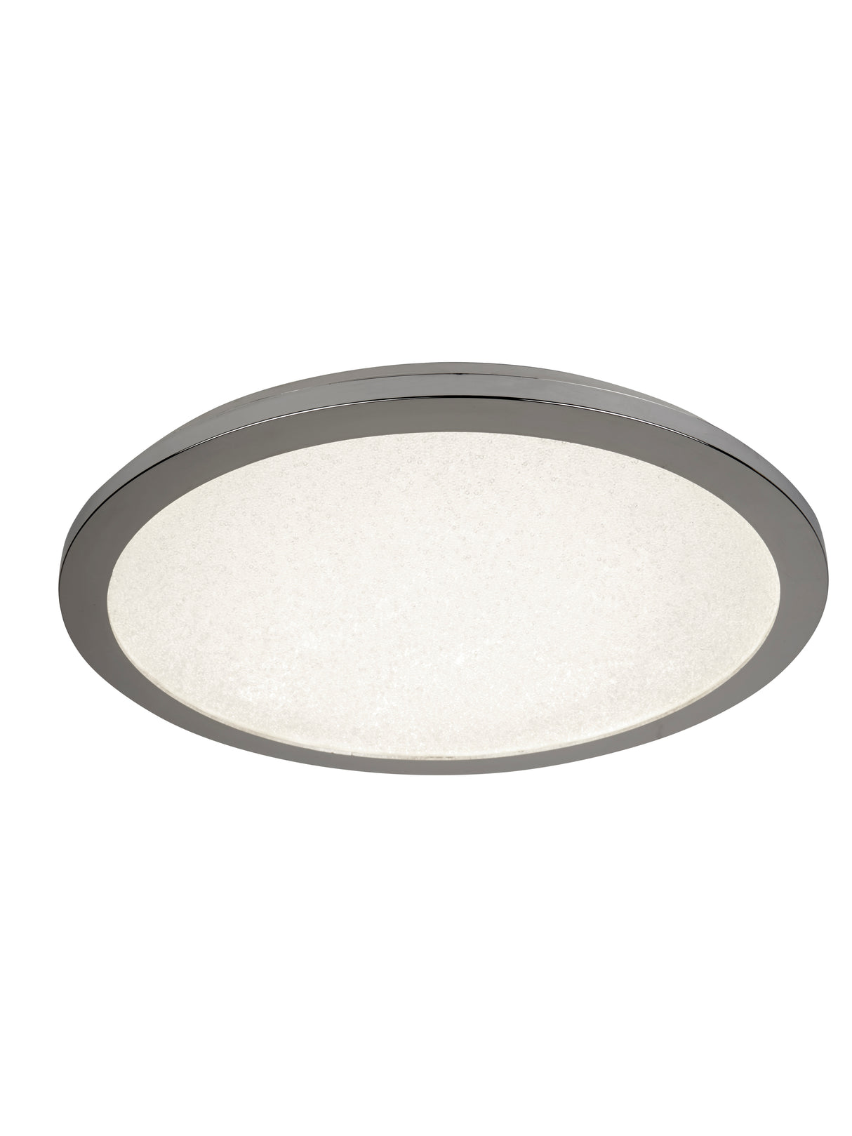 Scilly LED Flush  -  Chrome & Crystal Sand, IP44