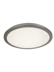 Scilly LED Flush  -  Chrome & Crystal Sand, IP44