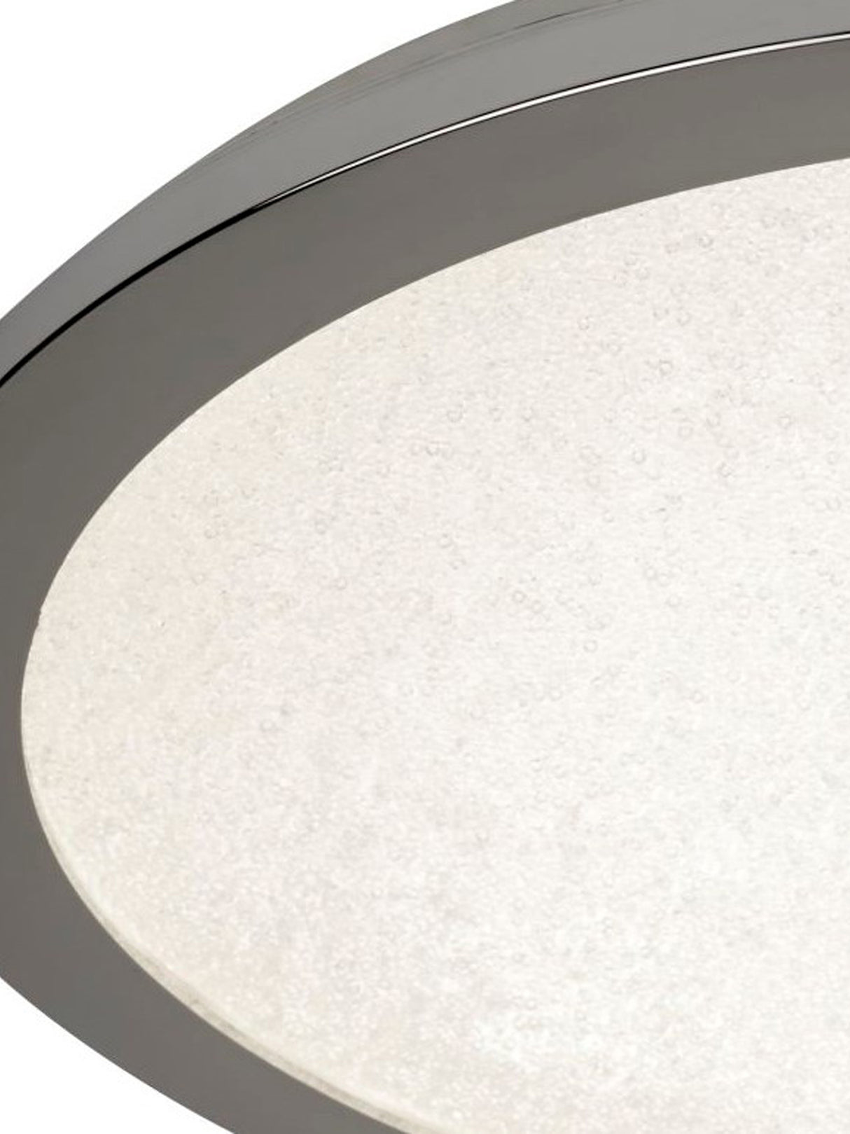 Searchlight Electric Scilly LED Flush  -  Chrome & Crystal Sand, IP44 8100-40CC