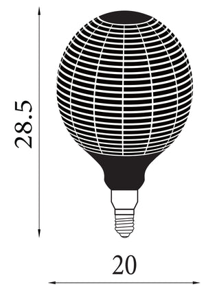 Searchlight Electric Magician Decorative Filament Lamp - Black Pine Branch 81200BK