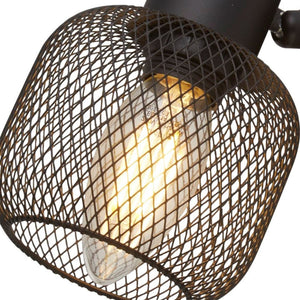 Searchlight Electric Meshy 4Lt Cage Bar Spotlight - Black Metal 81201-4BK
