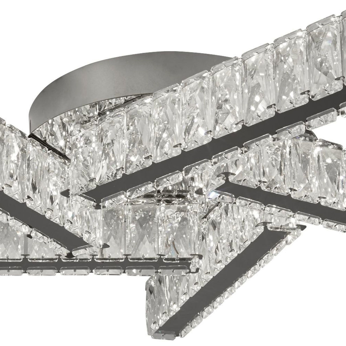 Searchlight Electric Clover 5Lt LED Flush - Chrome & Clear Glass 8125-5CC