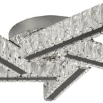 Searchlight Electric Clover 5Lt LED Flush - Chrome & Clear Glass 8125-5CC