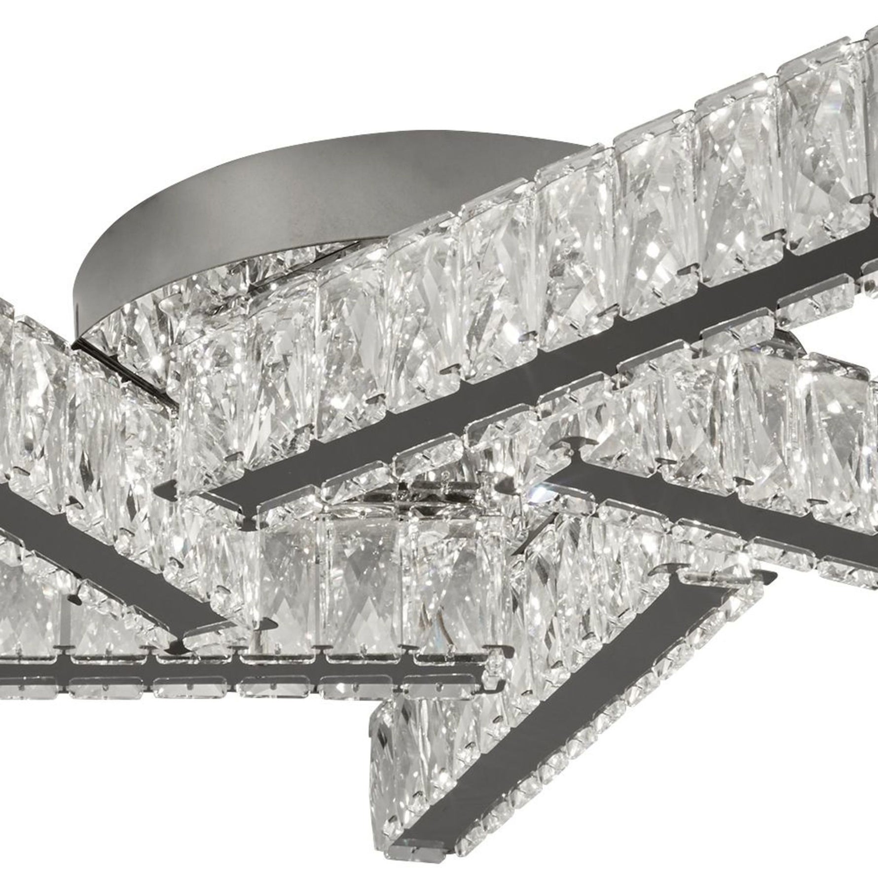 Searchlight Electric Clover 5Lt LED Flush - Chrome & Clear Glass 8125-5CC