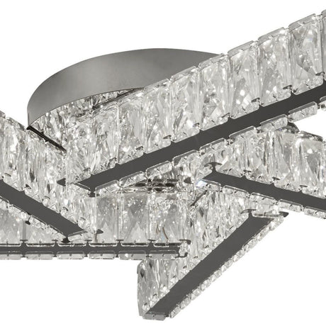 Searchlight Electric Clover 5Lt LED Flush - Chrome & Clear Glass 8125-5CC