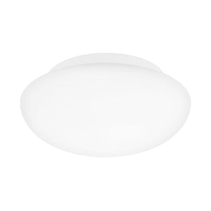 Eglo EU Ella Steel & Glass White Minimalist Ceiling Light, 28cm