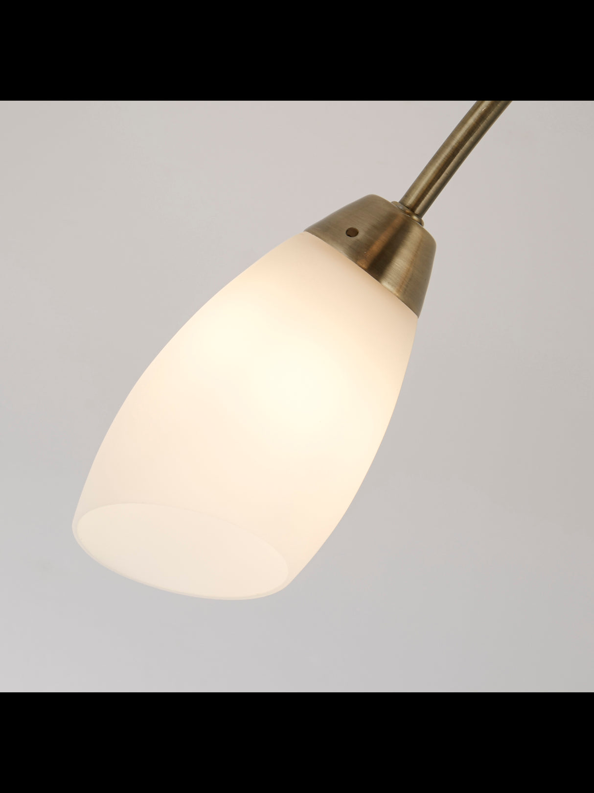 Searchlight Electric Opera 3Lt Flush - Antique Brass Metal & Opal Glass 8183-3AB