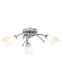 Opera 3Lt Flush -Chrome Metal & Opal Glass