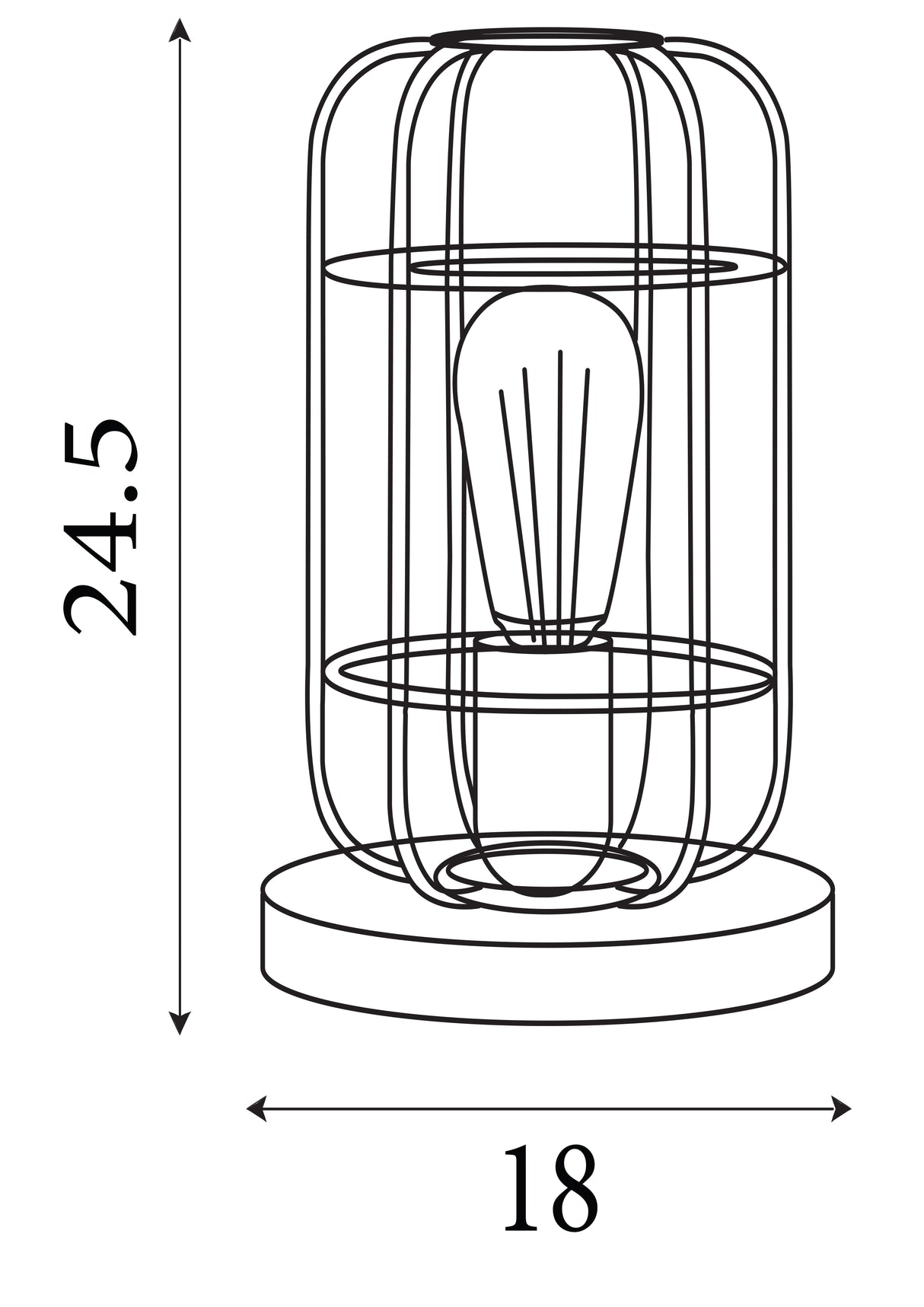Searchlight Electric Vision Table Lamp - Matt Black Metal & Wood 81951-1BK