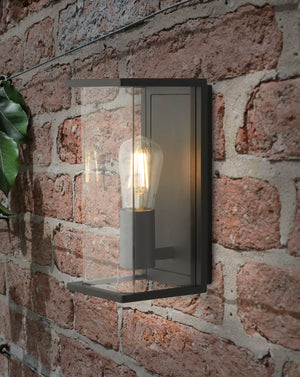 Searchlight Electric Picadilly Outdoor Wall Light - Grey Metal & Polycarbonate 8208GY