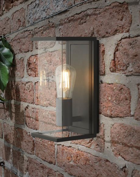 Searchlight Electric Picadilly Outdoor Wall Light - Grey Metal & Polycarbonate 8208GY