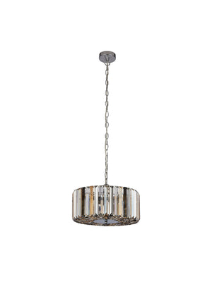 Searchlight Electric Chapeau 3Lt Pendant/Semi-Flush - Chrome & Mixed Glass 82101-3CC