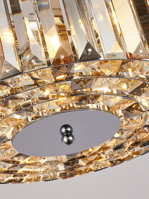 Searchlight Electric Chapeau 3Lt Pendant/Semi-Flush - Chrome & Mixed Glass 82101-3CC