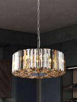 Searchlight Electric Chapeau 4Lt Pendant/Semi-Flush -  Amber, Smoke & Crystal 82101-4CC