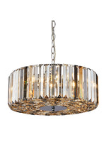 Chapeau 5Lt Pendant/Semi-Flush - Chrome & Mixed Glass