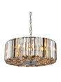 Chapeau 5Lt Pendant/Semi-Flush - Chrome & Mixed Glass